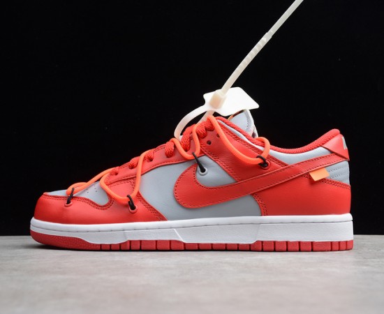 Nike Off-White x Dunk SB Low Univeristy Red Wolf Grey CT0856-600
