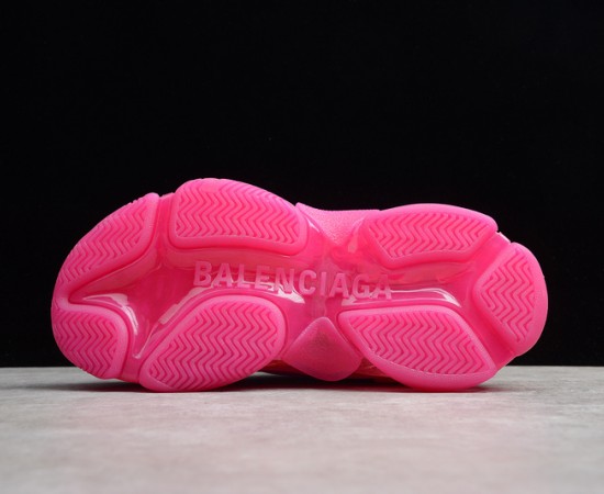 Balenciaga Triple S Clear Sole Trainer Neon Pink