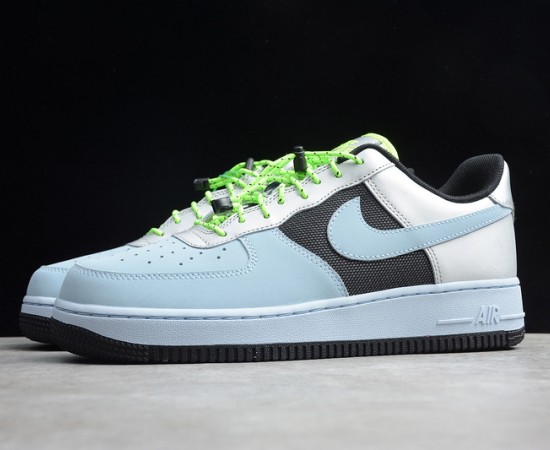 Nike Air Force 1 Low Baby Blue Volt Toggle Lacing CN0176-400