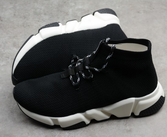 Balenciaga Speed Lace Up Knit Trainer Black