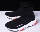 Balenciaga Speed Trainer Shoes Black Red