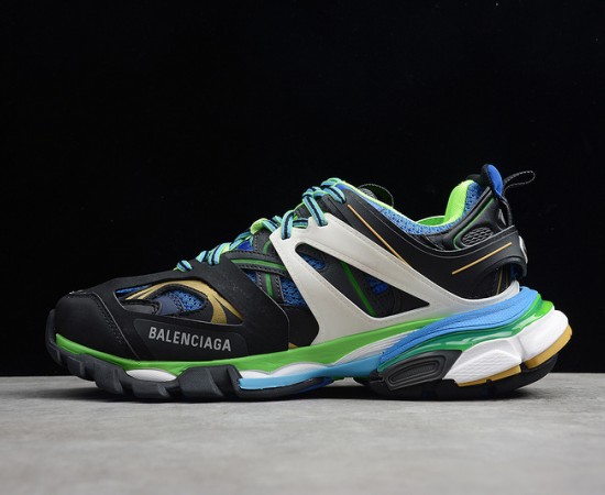 Balenciaga Track Trainer Sneakers Black White Green Blue