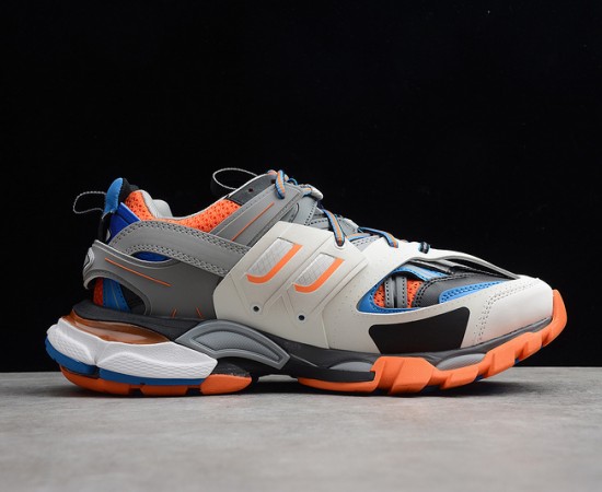 Balenciaga Track Trainer Sneakers Grey Orange Blue