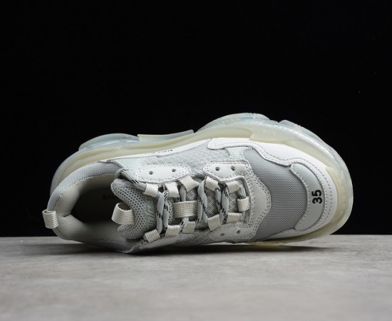 Balenciaga Triple S Clear Sole Trainer Sneaker Grey