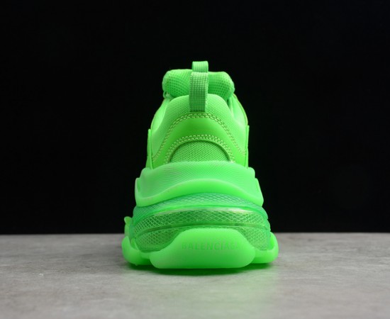 Balenciaga Triple S Clear Sole Trainer Sneaker Neon Green