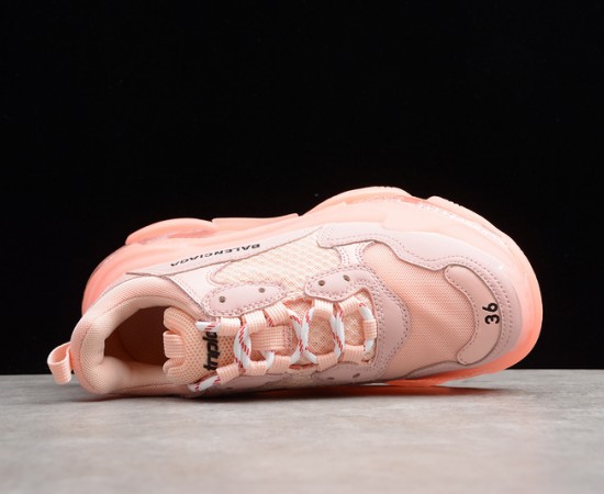 Balenciaga Triple S Clear Sole Trainer Sneaker Pink