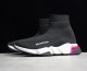 Balenciaga Speed Lt Clear Sole Knit Sock Sneakers Black Purple