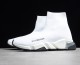 Balenciaga Speed Lt Clear Sole Knit Sock Sneakers White
