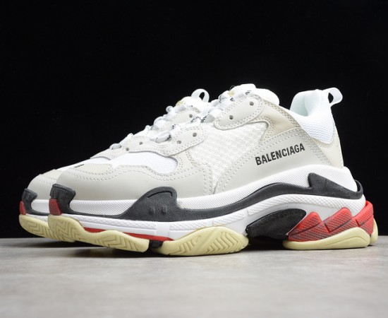 Balenciaga Triple S Trainer Sneakers White Red