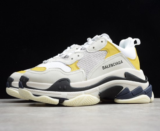 Balenciaga Triple S Trainer Sneakers White Yellow