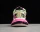 Balenciaga Track 2 Open Metallic Sneakers White Green Pink