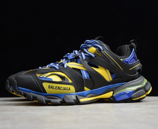 Balenciaga Track Trainers Black Yellow Blue