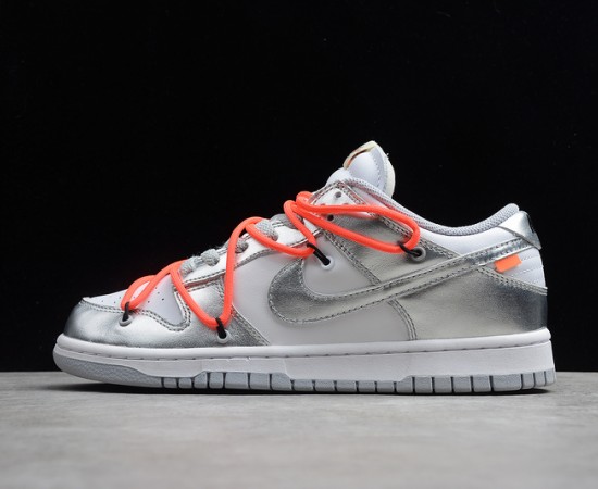 Off-White x Nike Dunk Low Silver