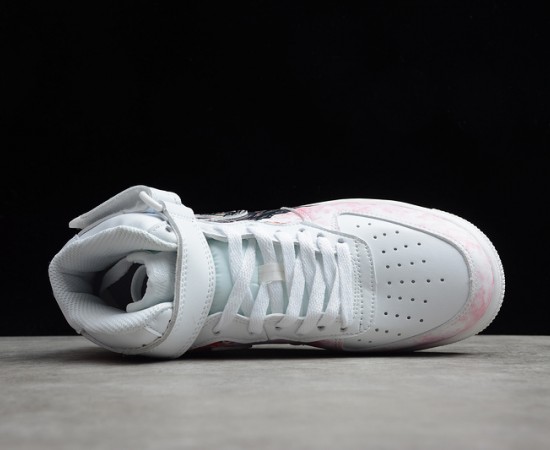 Nike Wmns Air Force 1 High White Cherry blossom Print