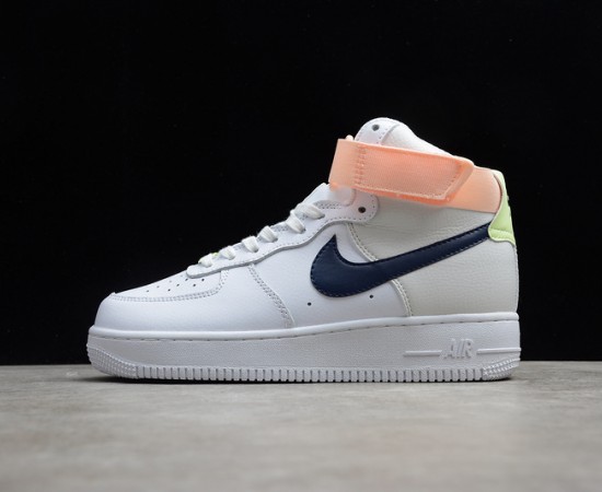 Nike Wmns Air Force 1 High White Midnight Navy 334031-117