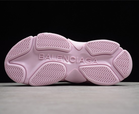 Balenciaga Allover Logo Triple S Sneaker Pink