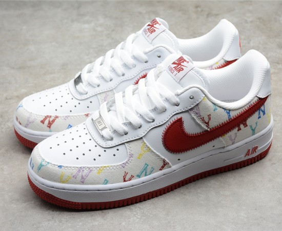 Nike Air Force 1 Low NY Yankees White Red Multi