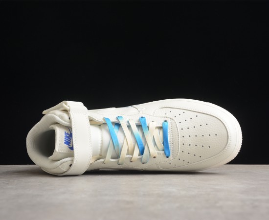 Nike Air Force 1 07 Mid Beige White Blue DW5696-893