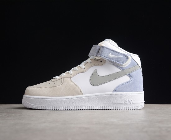 Nike Air Force 1 07 Mid Light Blue Grey White AL6896-557