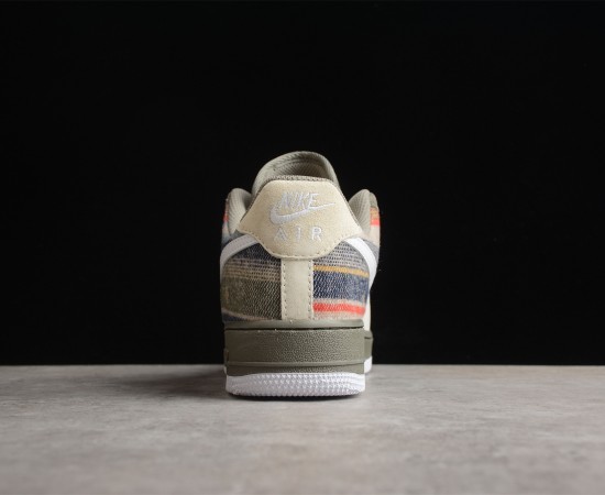 Nike Air Force 1 '07 Low Grey Beige Blue Shoes CW1188-222