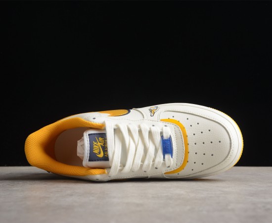 Nike Air Force 1 07 Low Corona Cream White Dark Blue Yellow CW1574-806