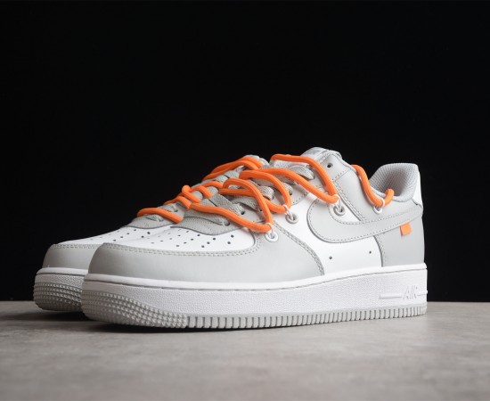 Nike Air Force 1 07 Low White Grey Stay Orange CV1724-107