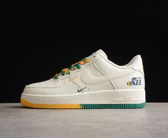 Nike Air Force 1 07 Low White Green Noise Yellow Shoes ZJ6695-303