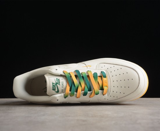 Nike Air Force 1 07 Low White Green Noise Yellow Shoes ZJ6695-303