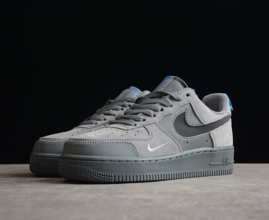 Nike Air Force 1 Low Cut Out Swoosh Grey shoes DO6709-002 