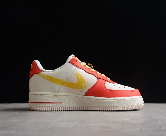 Nike Air Force 1 07 Low Beige Red Gold White CW1888-601