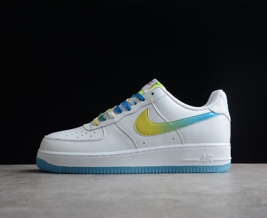Nike Air Force 1 07 Low SU19 White Fluorescent Green Sky Blue TO1232-111