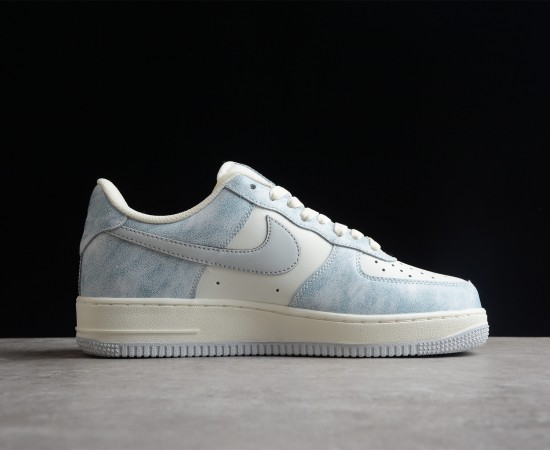 Nike Air Force 1 07 Low Rock Blue White Shoes CL5568-663