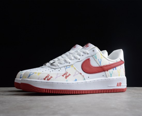Nike Air Force 1 07 Low MLB White Red Multi-Color 315122-443