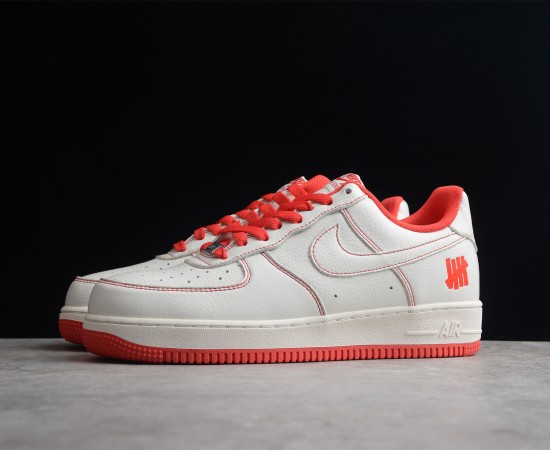 Undefeated x Nike Air Force 1 07 Low Beige Red White UN1315-801