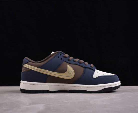 Nike SB Dunk Low Dark Blue Brown Gold MU0232-369